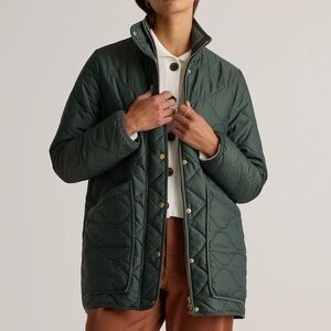 Quince Featherless Quilted Puffer Long Jacket Verdant Pine XL NEW